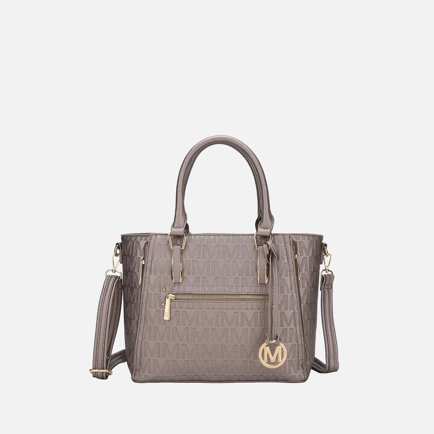 Mkf Collection by Mia K. - Cairo Signature Shoulder Bag in Rose Pink view 13 - Mkf Collection Bags