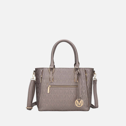 Mkf Collection by Mia K. - Cairo Signature Shoulder Bag in Rose Pink view 13 - Mkf Collection Bags