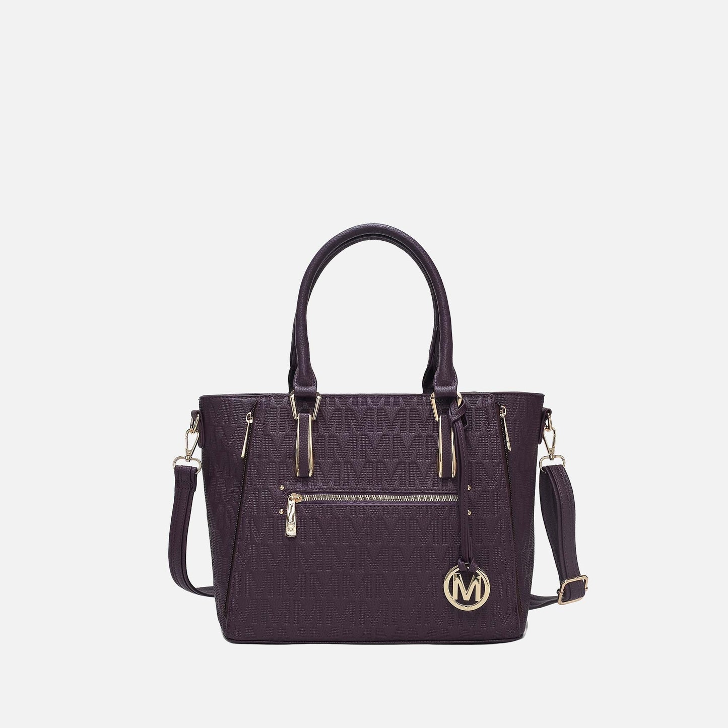 Mkf Collection by Mia K. - Cairo Signature Shoulder Bag in Light Blue view 16 - Mkf Collection Bags