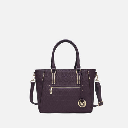 Mkf Collection by Mia K. - Cairo Signature Shoulder Bag in Light Blue view 16 - Mkf Collection Bags