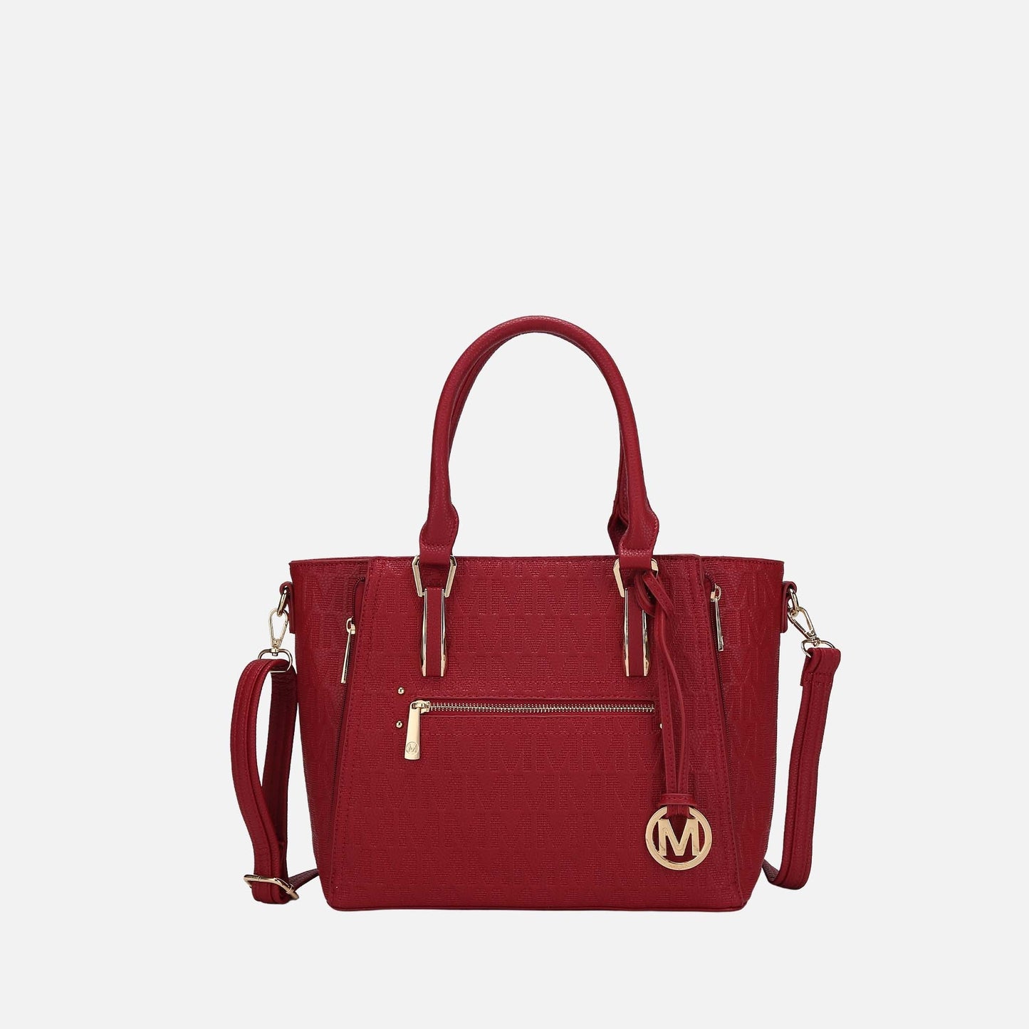 Mkf Collection by Mia K. - Cairo Signature Shoulder Bag in Pewter view 4 - Mkf Collection Bags