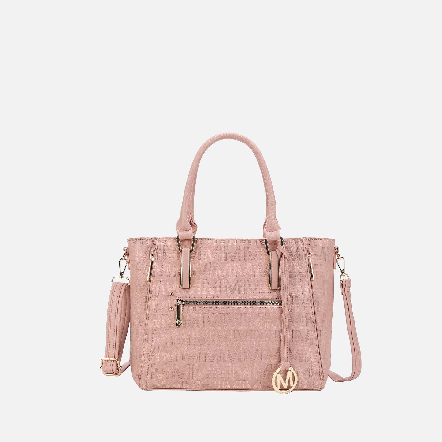 Mkf Collection by Mia K. - Cairo Signature Shoulder Bag in Beige view 9 - Mkf Collection Bags