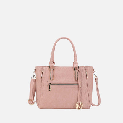 Mkf Collection by Mia K. - Cairo Signature Shoulder Bag in Beige view 9 - Mkf Collection Bags