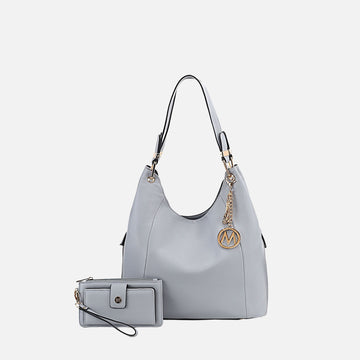 Mkf Collection by Mia K. - Calina Shoulder Bag in Beige - Mkf Collection Calina Expandable Shoulder Bag