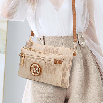 Mkf Collection by Mia K. - Camren Signature Crossbody Bag in Black view 2 - Mkf Collection Crossbody Bags