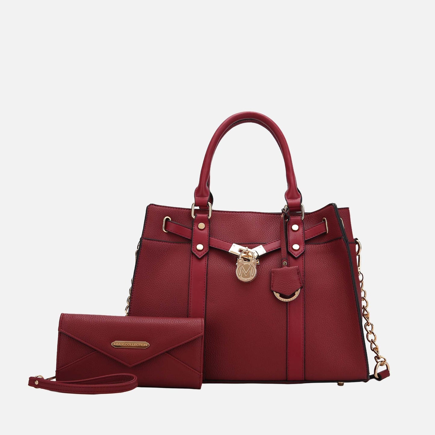 Mkf Collection by Mia K. - Christine L Shoulder and Wallet Set in Navy view 6 - Mkf Collection Handbag Sets (one-piece)