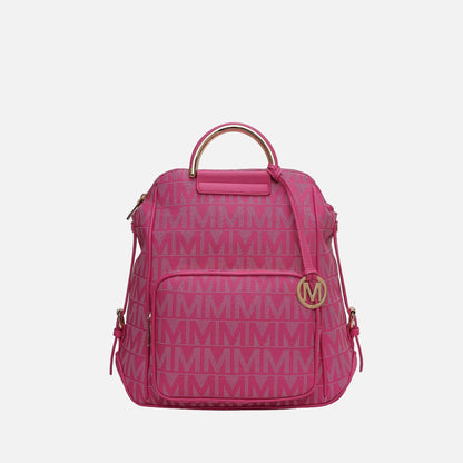 Mkf Collection by Mia K. - Cora Signature Backpack Handbag in Fuchsia view 11 - Mkf Collection Bags