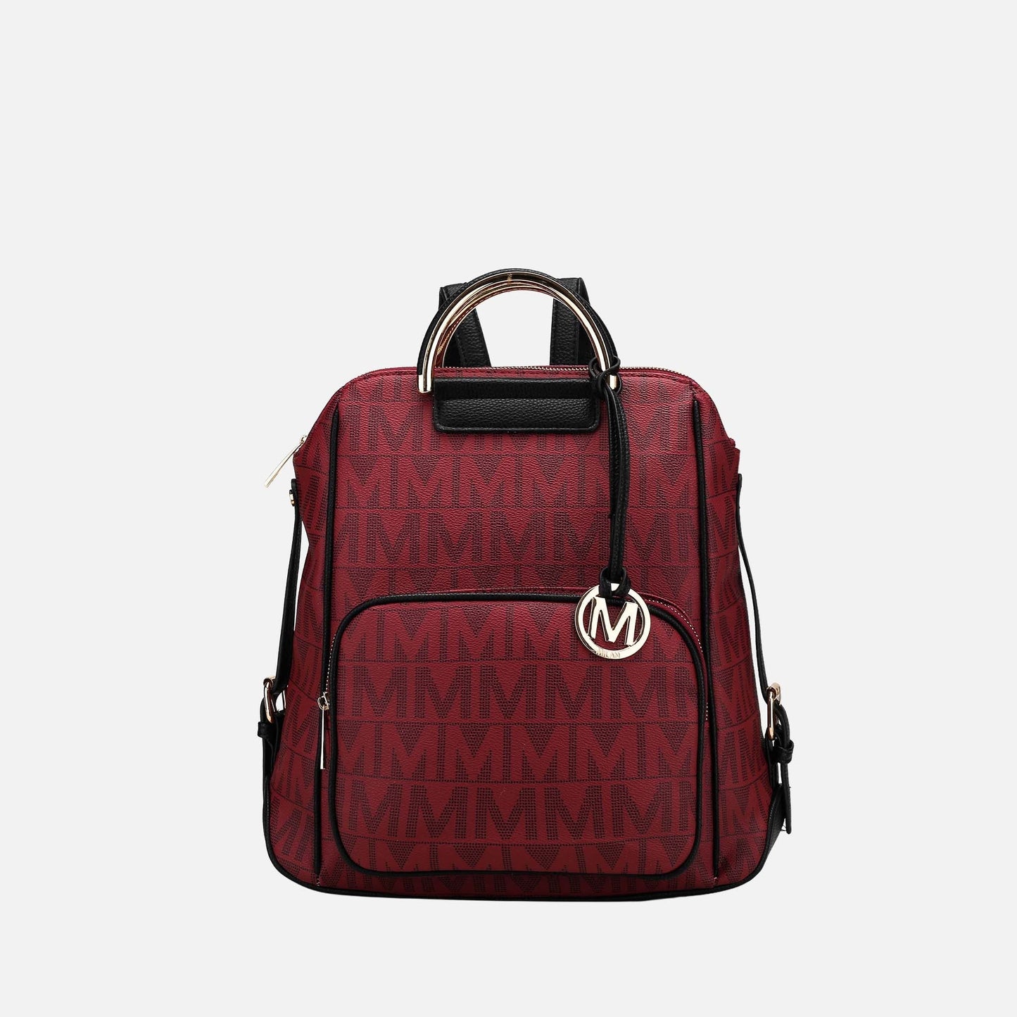 Mkf Collection by Mia K. - Cora Signature Backpack Handbag in Light Blue view 12 - Mkf Collection Bags