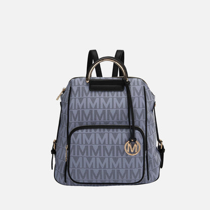 Mkf Collection by Mia K. - Cora Signature Backpack Handbag in Purple view 13 - Mkf Collection Bags