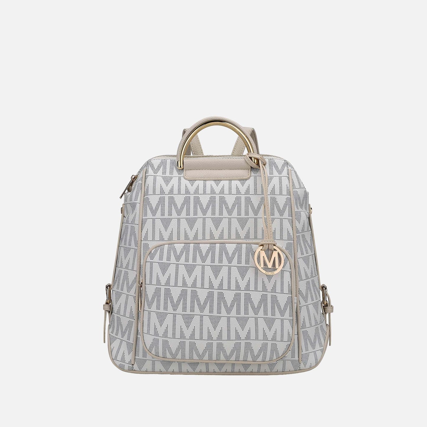 Mkf Collection by Mia K. - Cora Signature Backpack Handbag in Chocolate view 5 - Mkf Collection Bags