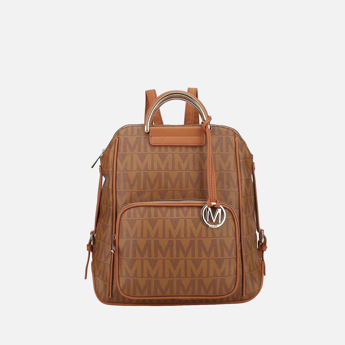 Mkf Collection by Mia K. - Cora Signature Backpack Handbag in Burgundy view 6 - Mkf Collection Bags