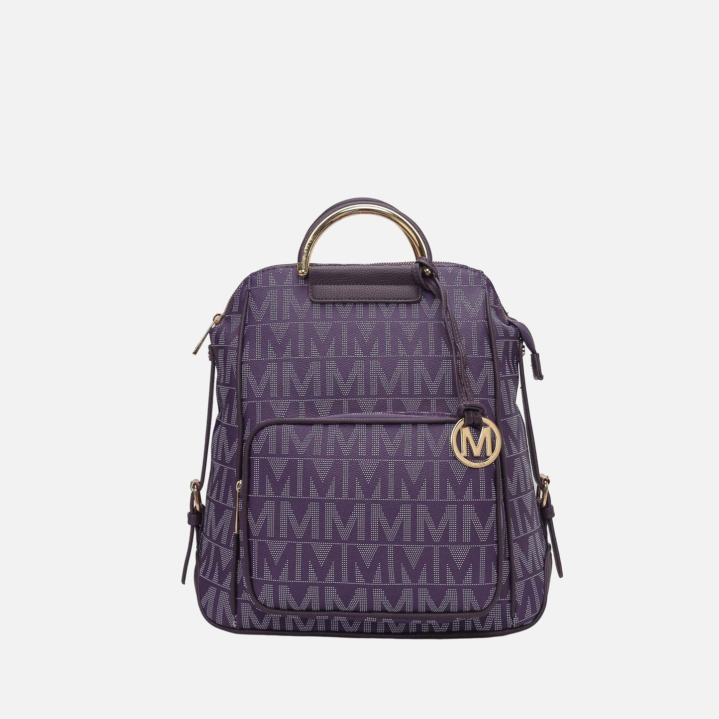 Mkf Collection by Mia K. - Cora Signature Backpack Handbag in Navy view 7 - Mkf Collection Bags