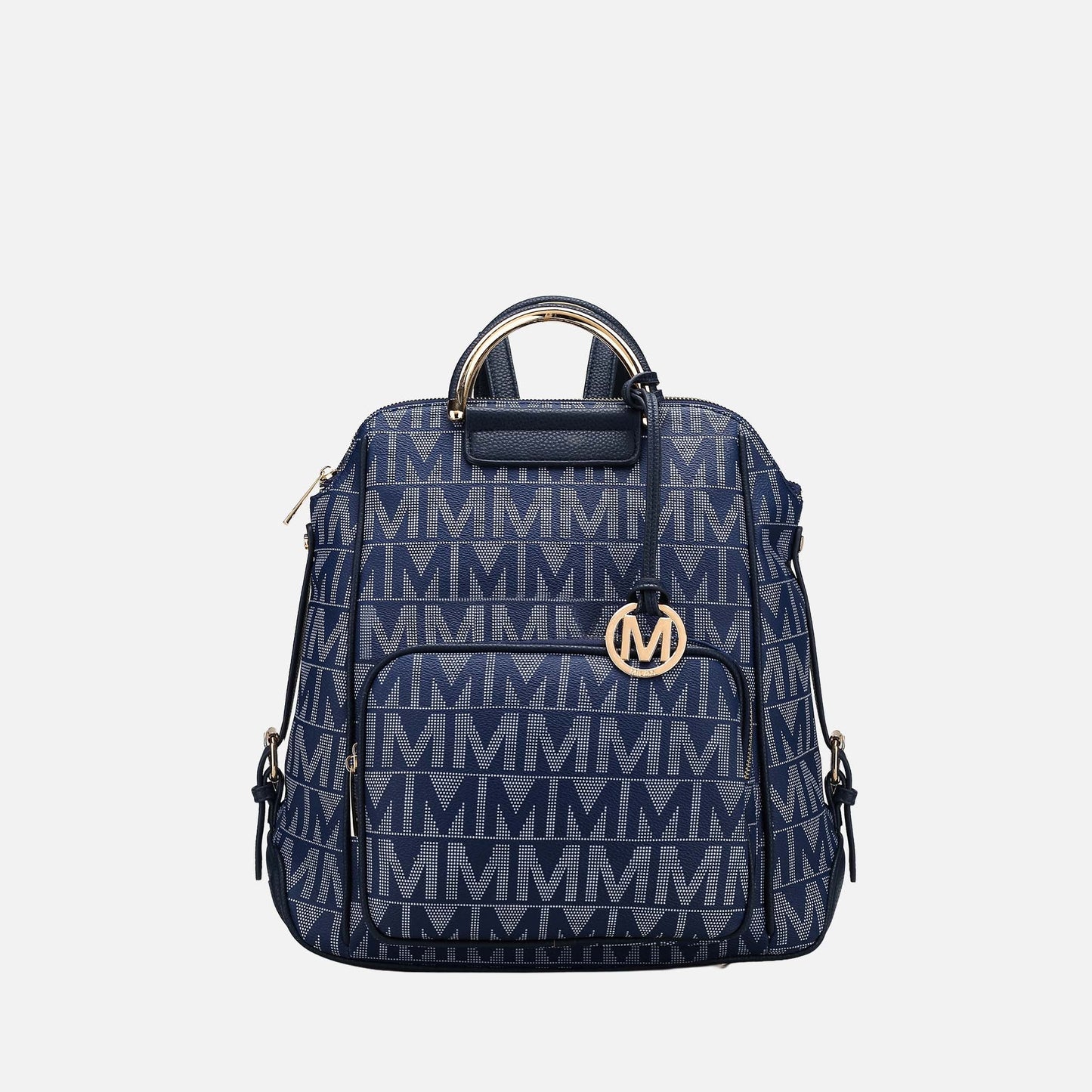 Mkf Collection by Mia K. - Cora Signature Backpack Handbag in Tan view 9 - Mkf Collection Bags