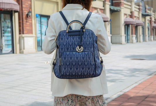 Mkf Collection by Mia K. - Cora Signature Backpack in Black view 2 - Mia Cora (bag)