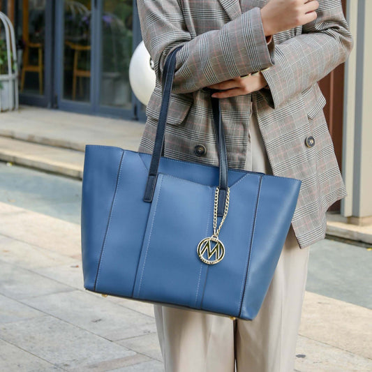 Mkf Collection by Mia K. - Dinah Tote Bag and Set in Light Blue view 2 - Mkf Collection Bags (one-piece)