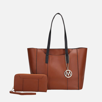 Mkf Collection by Mia K. - Dinah Tote Bag and Set in Peacock Blue view 5 - Mkf Collection Bags (one-piece)