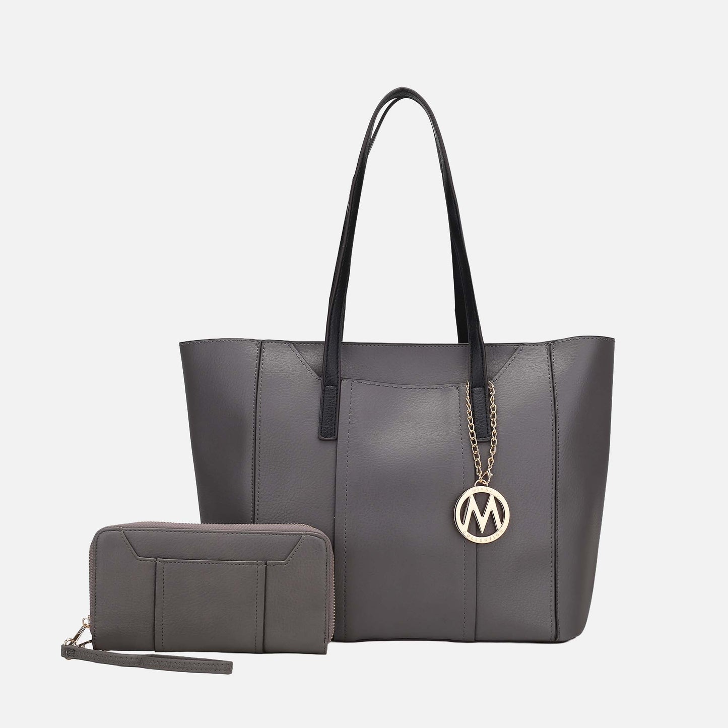 Mkf Collection by Mia K. - Dinah Tote Bag and Set in Stone Grey view 8 - Mkf Collection Bags (one-piece)