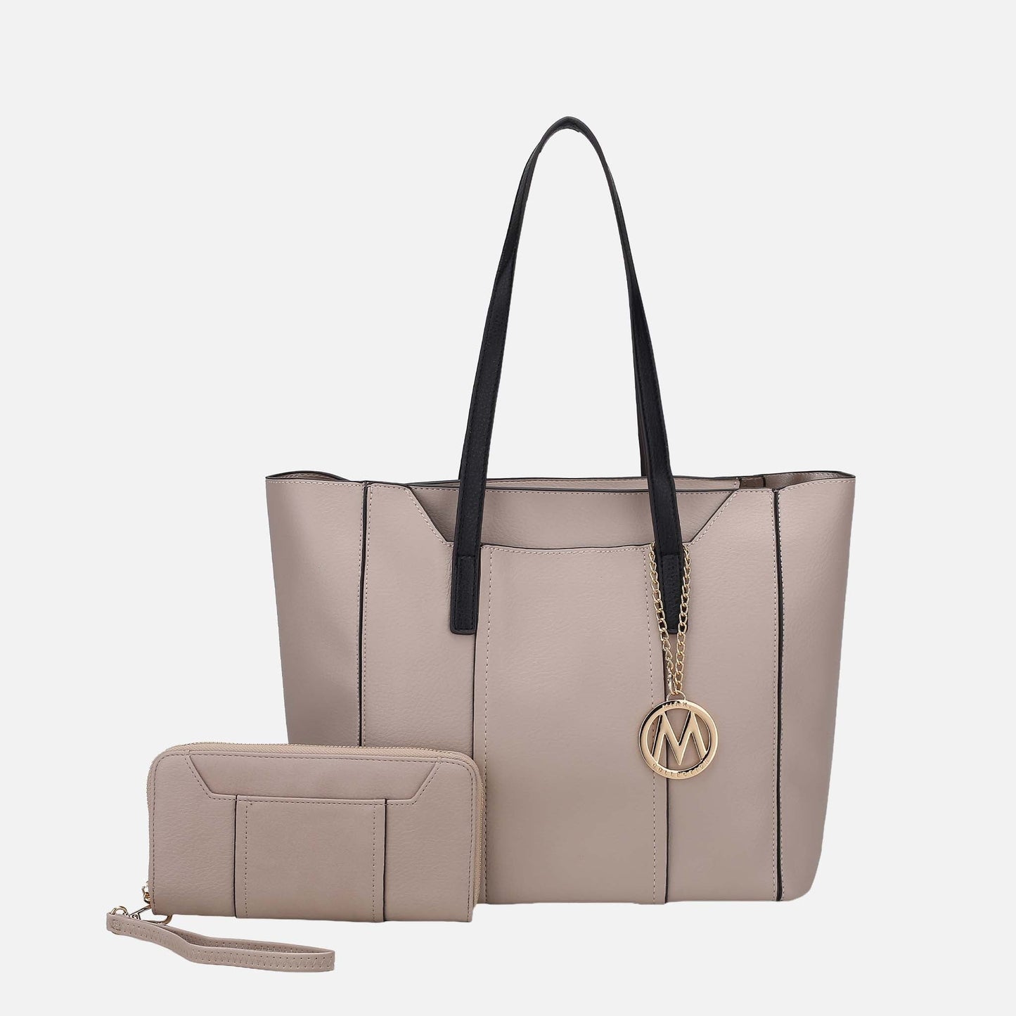 Mkf Collection by Mia K. - Dinah Tote Bag and Set in Taupe view 9 - Mkf Collection Bags (one-piece)