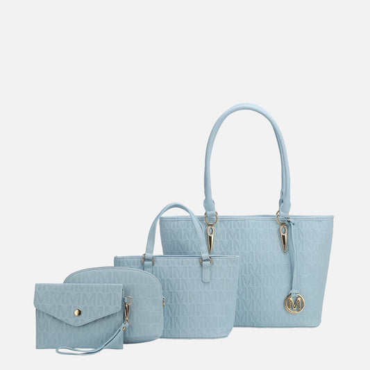 Mkf Collection by Mia K. - Edelyn Signature Tote Bag and Set in Chocolate - Mkf Collection Bags (one-piece)