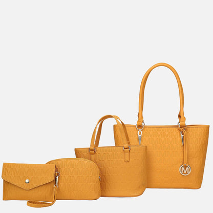 Mkf Collection by Mia K. - Edelyn Signature Tote Bag and Set in Camel view 10 - Mkf Collection Bags (one-piece)