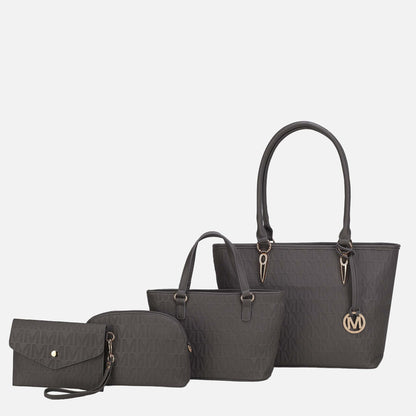 Mkf Collection by Mia K. - Edelyn Signature Tote Bag and Set in Navy view 11 - Mkf Collection Bags (one-piece)