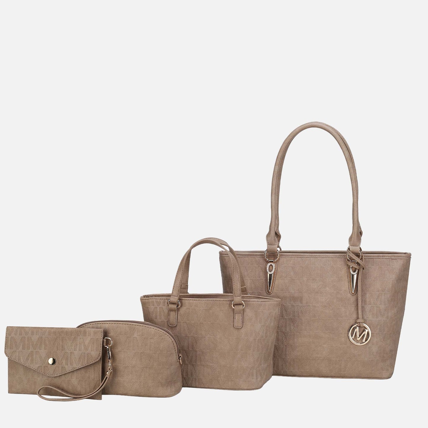 Mkf Collection by Mia K. - Edelyn Signature Tote Bag and Set in Pewter view 12 - Mkf Collection Bags (one-piece)