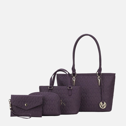 Mkf Collection by Mia K. - Edelyn Signature Tote Bag and Set in Rose Pink view 13 - Mkf Collection Bags (one-piece)