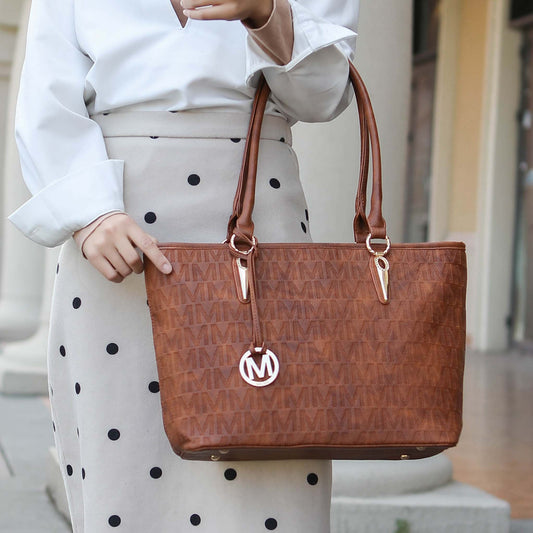 Mkf Collection by Mia K. - Edelyn Signature Tote Bag and Set in Golden Poppy view 2 - Mkf Collection Bags (one-piece)