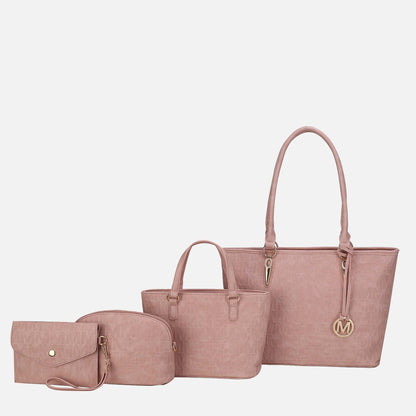 Mkf Collection by Mia K. - Edelyn Signature Tote Bag and Set in Denim Blue view 7 - Mkf Collection Bags (one-piece)