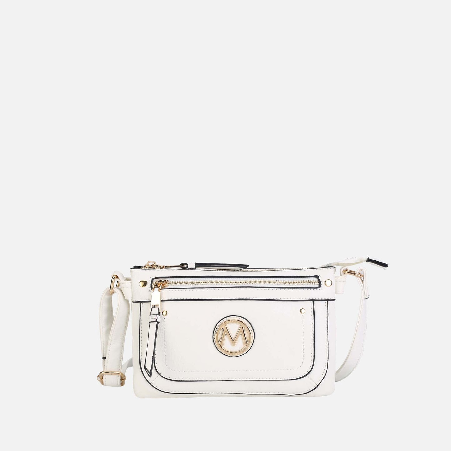 Mkf Collection by Mia K. - Elaina Crossbody Bag in Beige view 5 - Mkf Collection Crossbody Bags