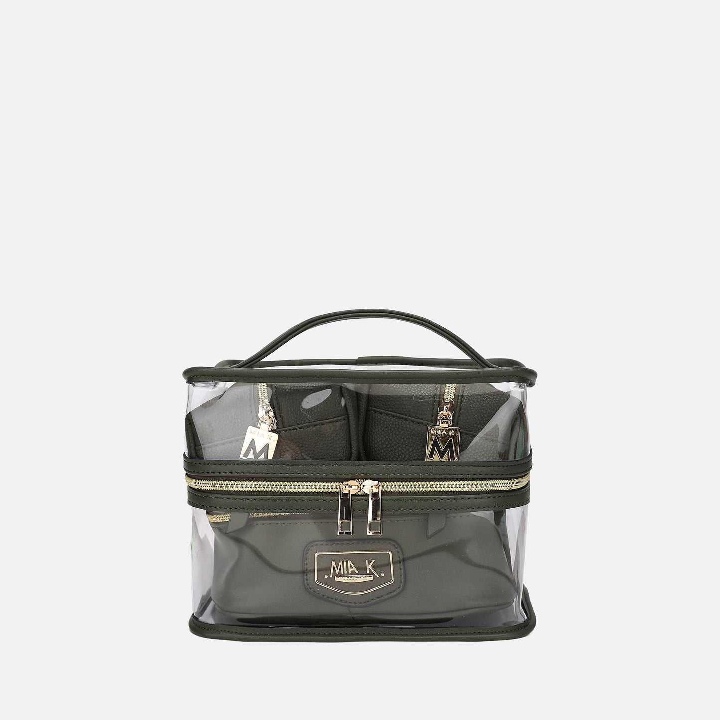 Mkf Collection by Mia K. - Emma Cosmetic Case and Set in Olive view 11 - Mkf Collection Handbag Sets (one-piece)