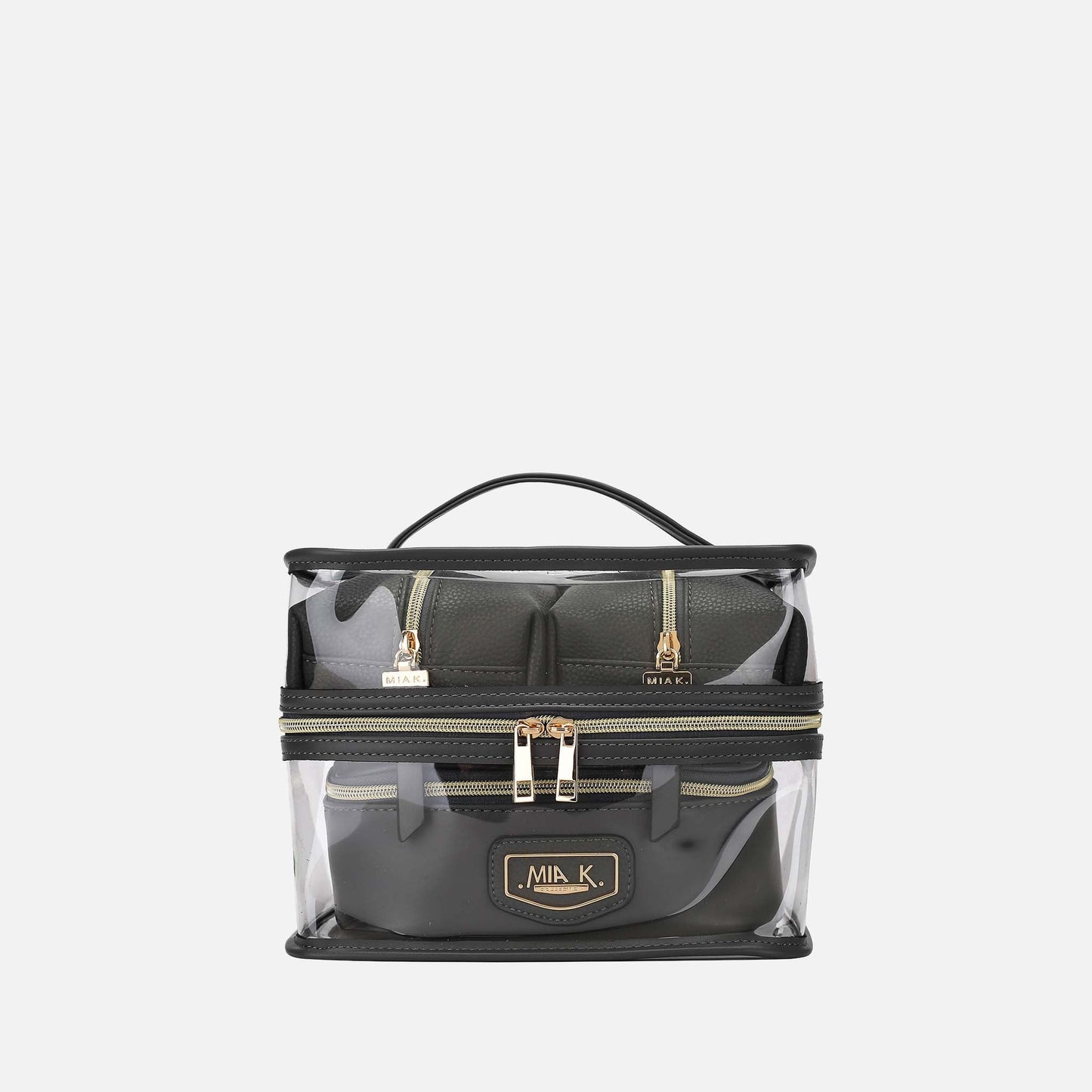 Mkf Collection by Mia K. - Emma Cosmetic Case and Set in Taupe view 17 - Mkf Collection Handbag Sets (one-piece)