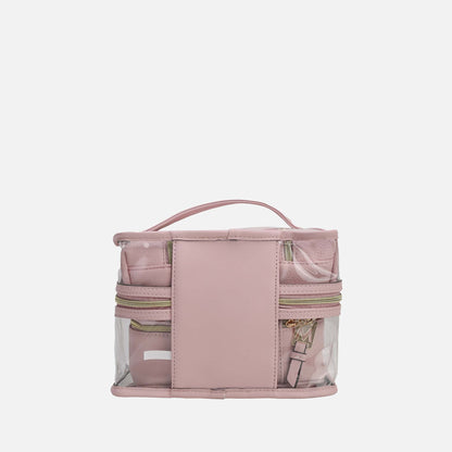 Mkf Collection by Mia K. - Emma Cosmetic Case and Set in Brown view 4 - Mkf Collection Handbag Sets (one-piece)