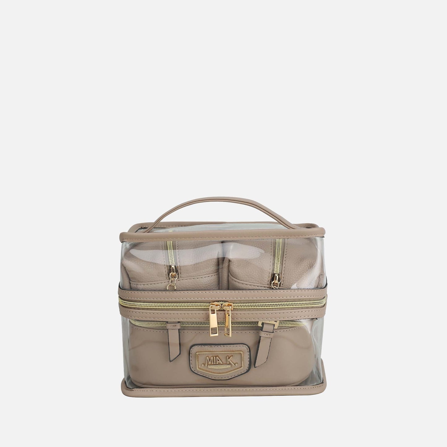 Mkf Collection by Mia K. - Emma Cosmetic Case and Set in Grey view 5 - Mkf Collection Handbag Sets (one-piece)