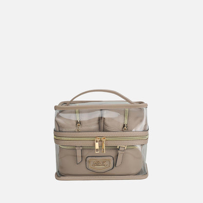 Mkf Collection by Mia K. - Emma Cosmetic Case and Set in Grey view 5 - Mkf Collection Handbag Sets (one-piece)