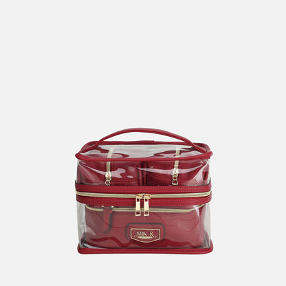 Mkf Collection by Mia K. - Emma Cosmetic Case and Set in Fuchsia view 6 - Mkf Collection Handbag Sets (one-piece)