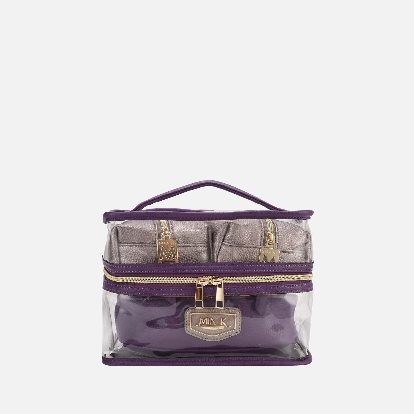 Mkf Collection by Mia K. - Emma Cosmetic Case and Set in Yellow view 7 - Mkf Collection Handbag Sets (one-piece)