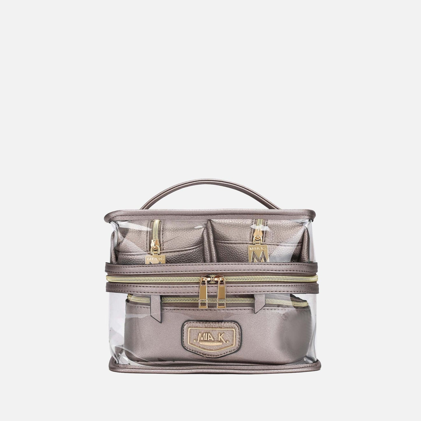 Mkf Collection by Mia K. - Emma Cosmetic Case and Set in Mustard view 8 - Mkf Collection Handbag Sets (one-piece)
