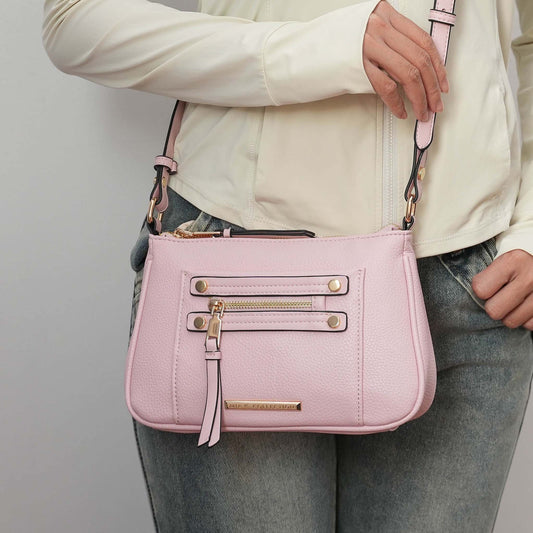 Mkf Collection by Mia K. - Essie Crossbody Bag in Denim Blue view 2 - Mkf Collection Crossbody Bags