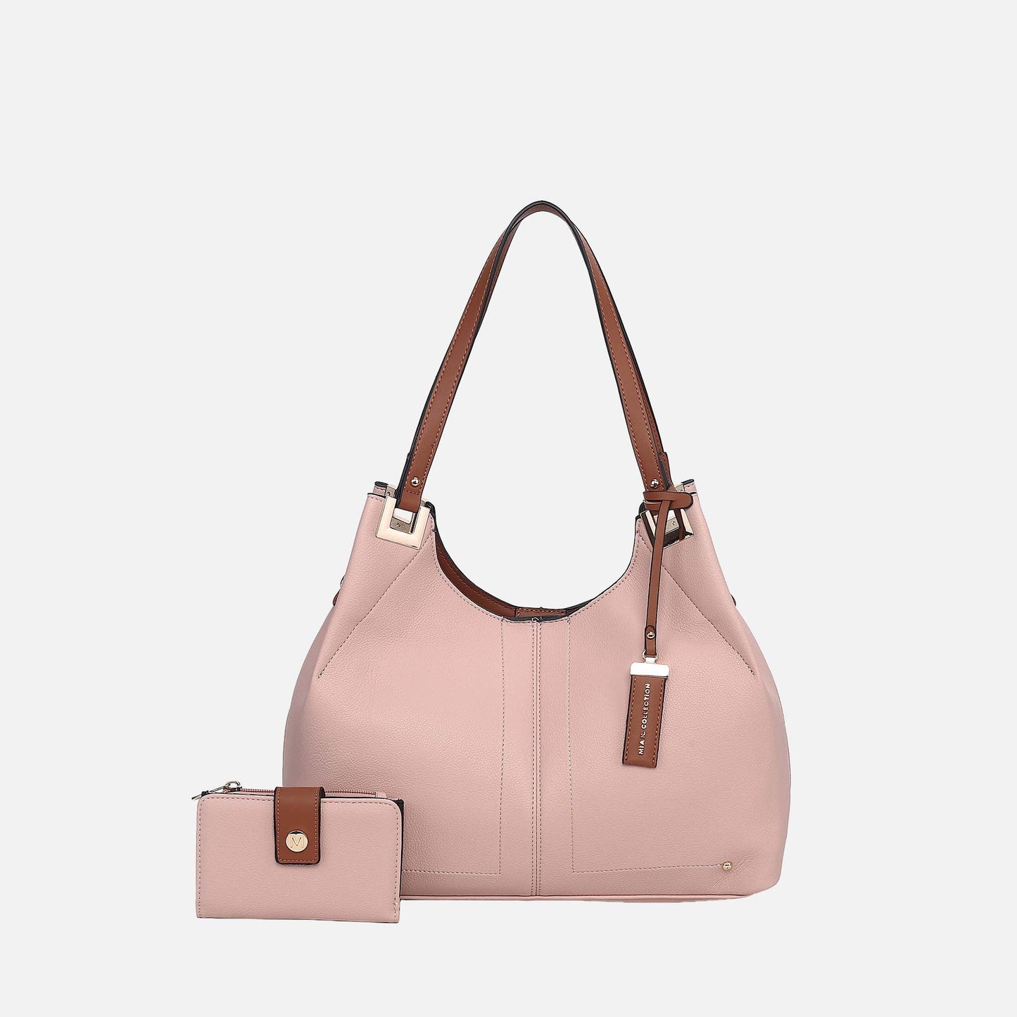 Mkf Collection by Mia K. - Estelle Shoulder Bag in Charcoal Gray view 5 - Mkf Collection Bags