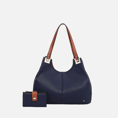 Mkf Collection by Mia K. - Estelle Shoulder Bag in Navy view 7 - Mkf Collection Bags