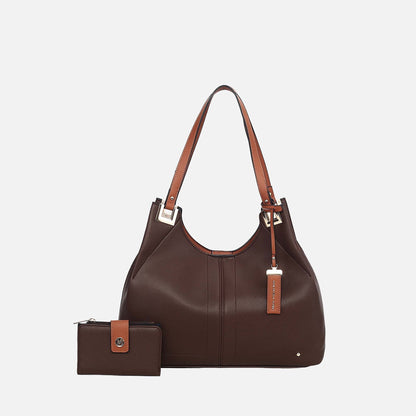 Mkf Collection by Mia K. - Estelle Shoulder Bag in Pewter view 9 - Mkf Collection Bags