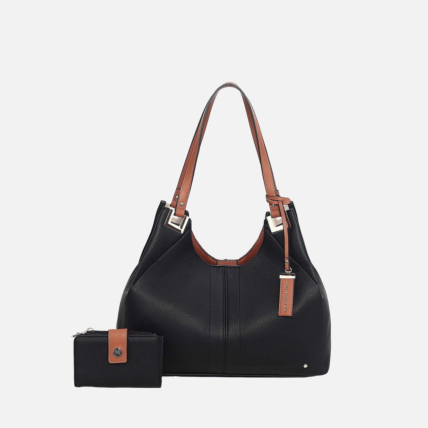 Mkf Collection by Mia K. - Estelle Shoulder Bag in Taupe view 11 - Mkf Collection Bags