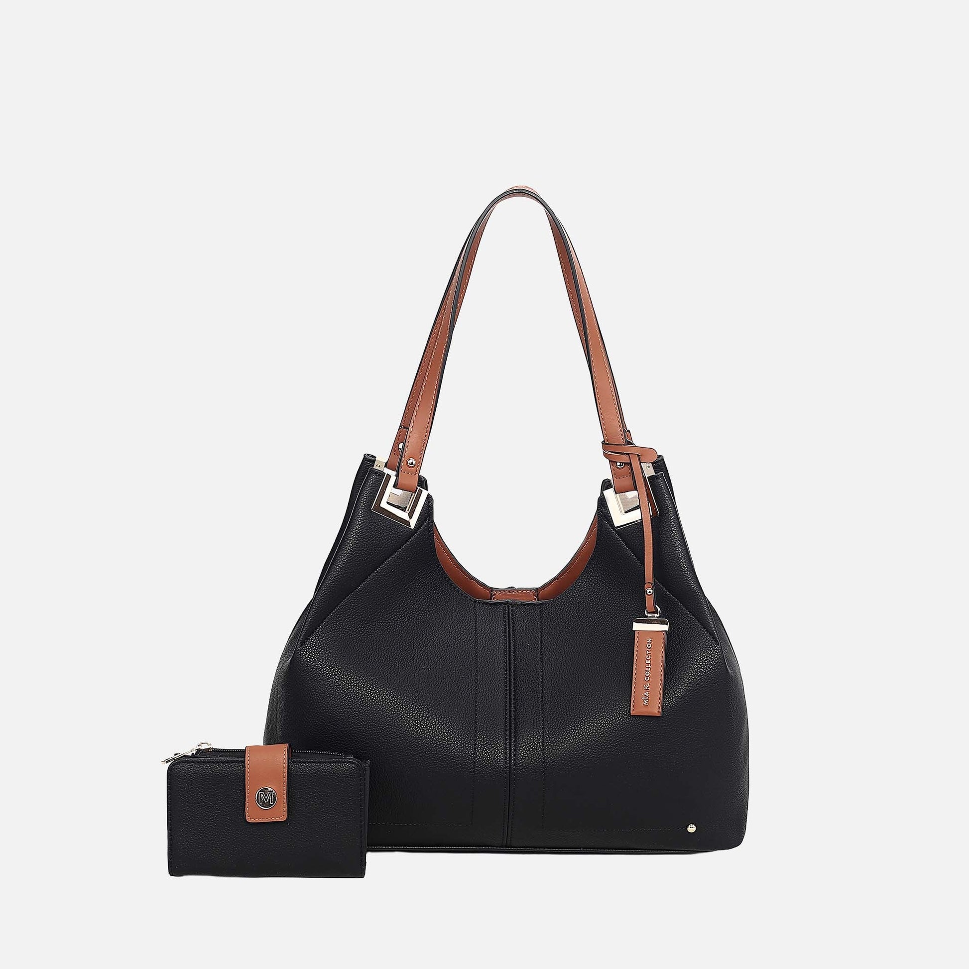 Mkf Collection by Mia K. - Estelle Shoulder Bag in Taupe view 11 - Mkf Collection Bags