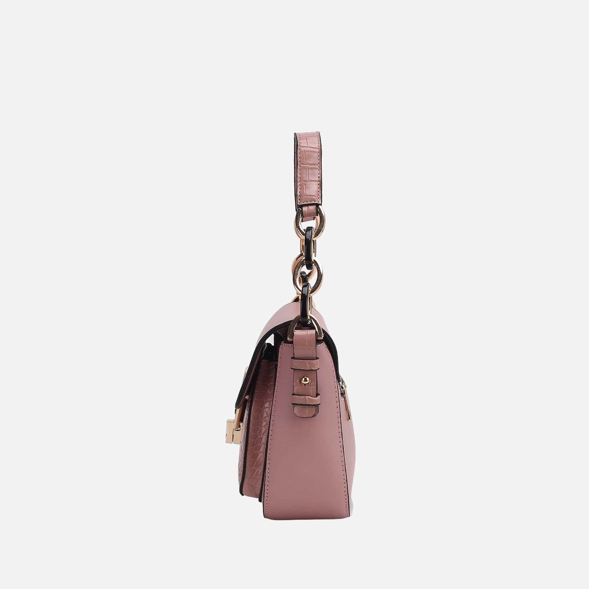 Mkf Collection by Mia K. - Fanta Croc Shoulder Bag in Red view 4 - Mkf Collection Bags