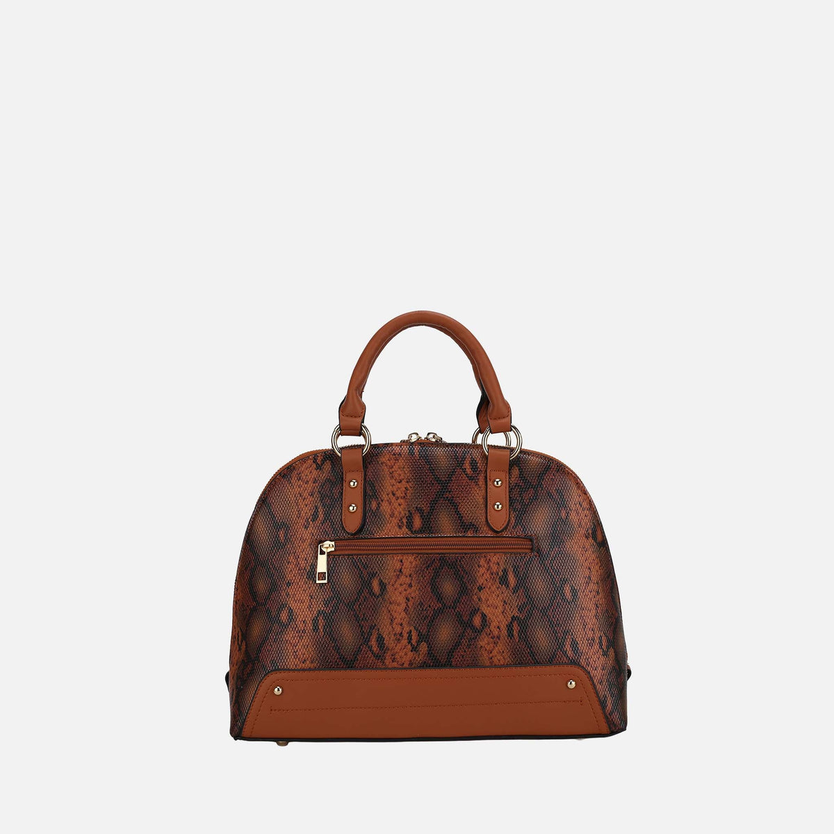 Mkf Collection by Mia K. - Frida Ii Shoulder Bag and Set in Snake Coffee view 3 - Mkf Collection Bags (one-piece)