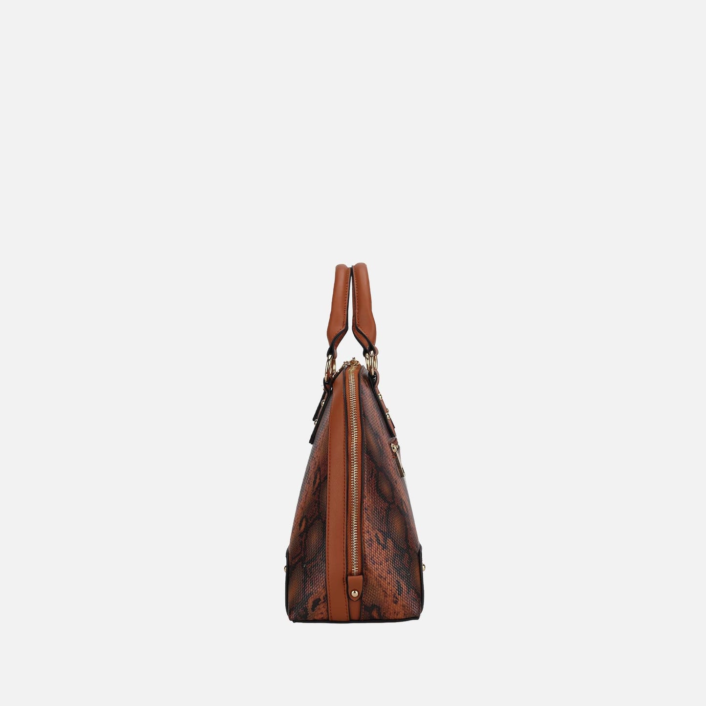 Mkf Collection by Mia K. - Frida Ii Shoulder Bag and Set in Snake Cognac view 4 - Mkf Collection Bags (one-piece)