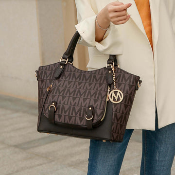 Mkf Collection by Mia K. - Fula Signature Shoulder Bag in Chocolate view 2 - Mkf Collection Bags