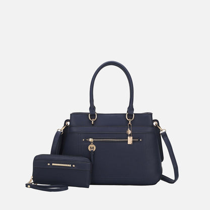 Mkf Collection by Mia K. - Gardenia Tote Bag and Wallet Set in Taupe view 10 - Mkf Collection Bags (one-piece)