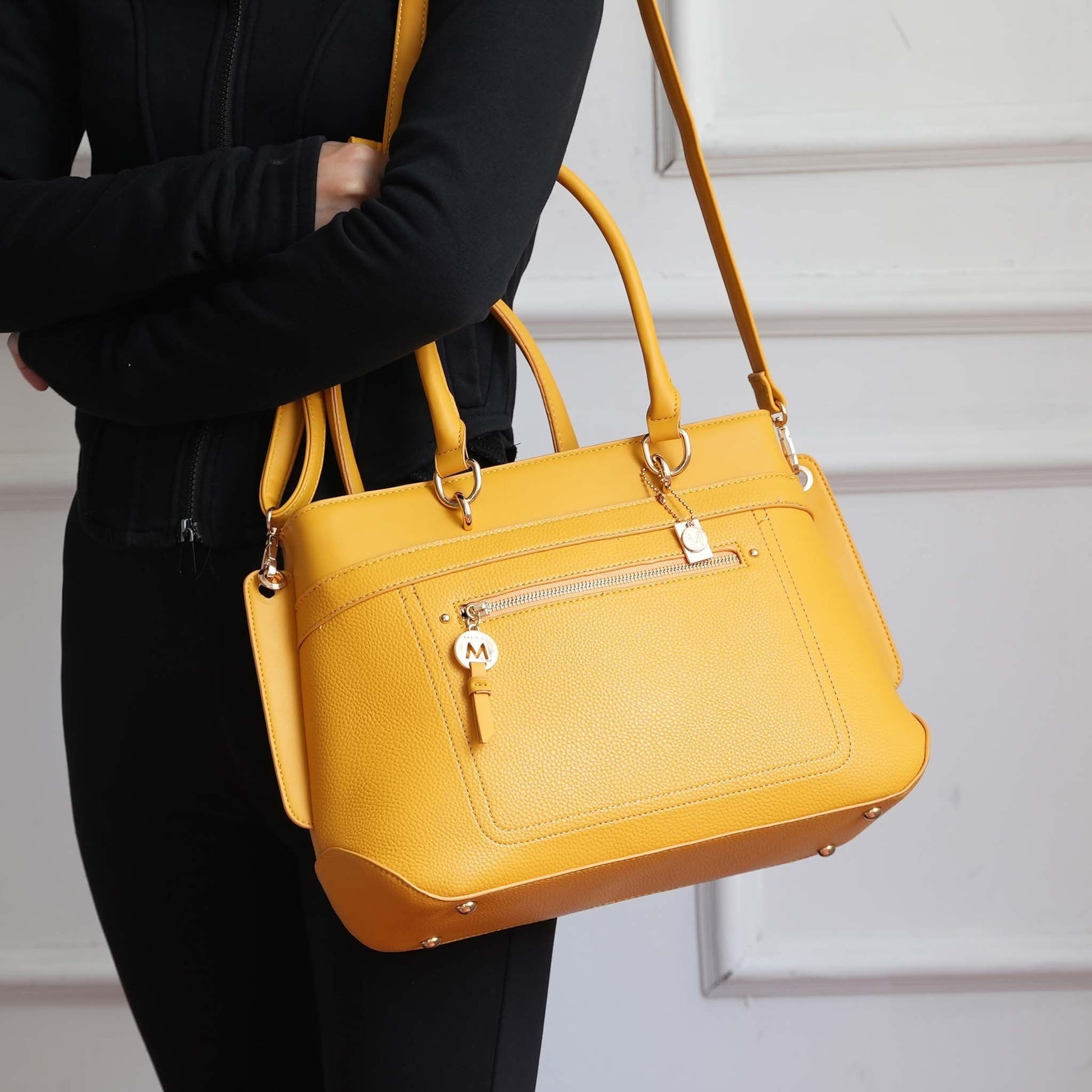 Mkf Collection by Mia K. - Gardenia Tote Bag and Wallet Set in Tawny view 2 - Mkf Collection Bags (one-piece)
